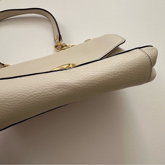 Michael Michael Kors White Pebbled Leather Shoulder Bag Purse - Picture 13 of 16